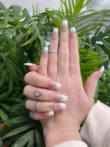 Classic French nail design supplied by Hip Hop Nails