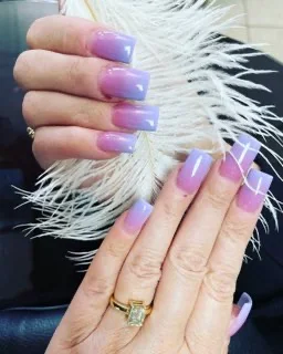 Lavender ombré nail design supplied by Hip Hop Nails